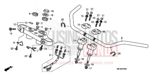 HANDLE PIPE/TOP BRIDGE VT750CA9 de 2009